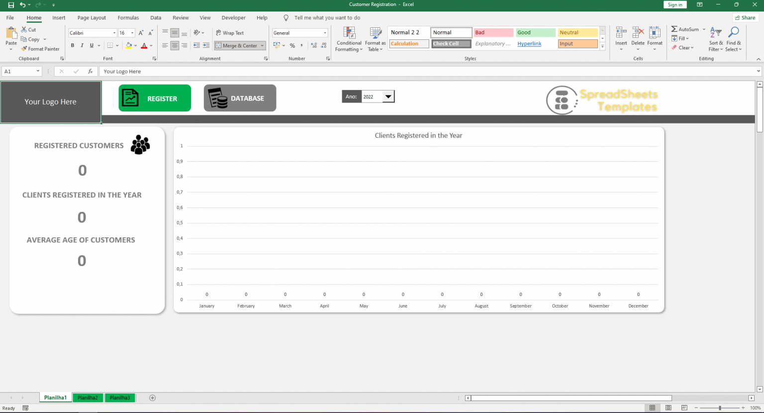 Customer Registration Spreadsheet Excel VBA Spreadsheets Templates