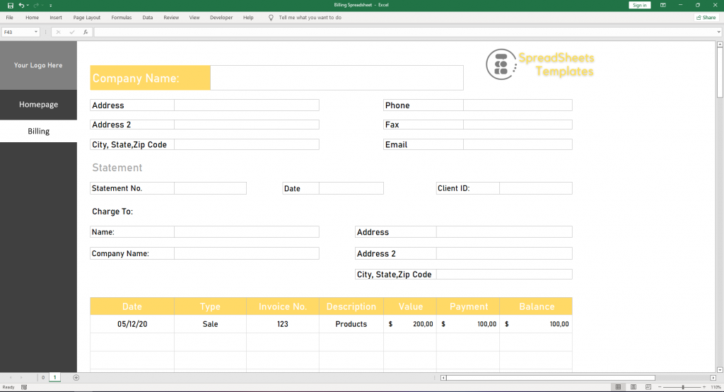 Collection Worksheet Template - Spreadsheets Templates