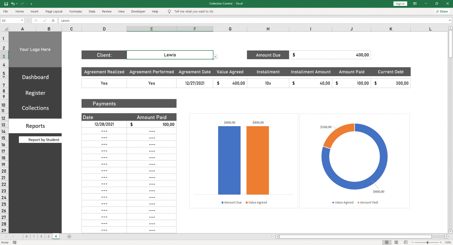 Collection Control Worksheet - Spreadsheets Templates